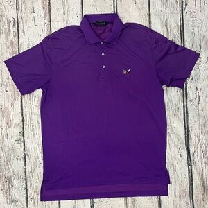Polo Golf Ralph Lauren Performance Purple Mens Preppy Tennis Shirt Country Club